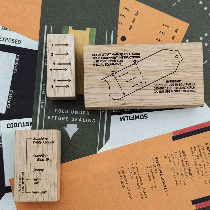 som studio 120 Film Backing Paper: Rubber Stamp