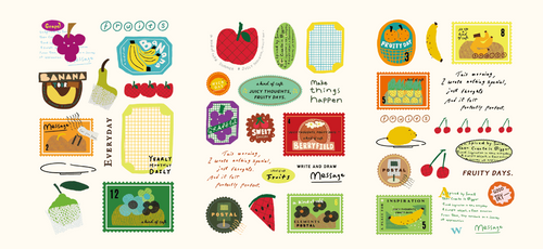 a kind of cafe Print-On Stickers | Juicy Fruity (3pcs)