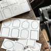 Oeda Letterpress 8 Shape Label Book【Black・Bronze】