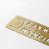 Brass Template Bookmark // Alphabet