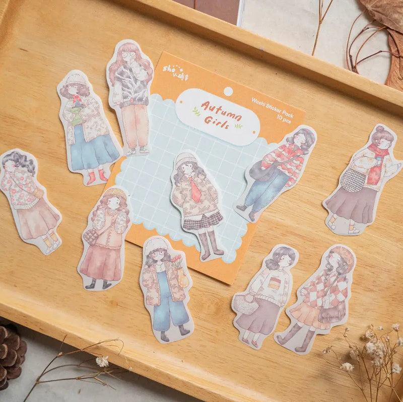 shō Little Happiness Sticker Pack - Autumn Girls