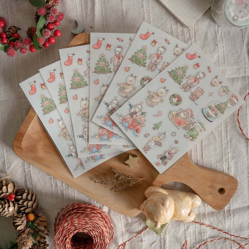 shō Little Happiness Sticker Sheet - Beary Christmas