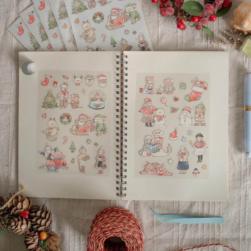 shō Little Happiness Sticker Sheet - Beary Christmas