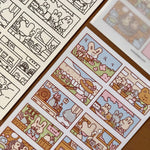 Hatsu Midori Sticker - Corner Series with Four Seasons