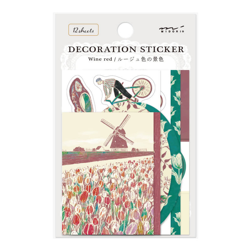 MD Decoration Stickers - Dark Red