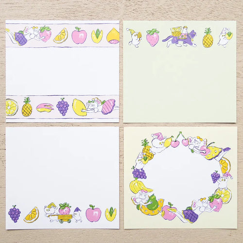 Heisuke Kitazawa Memo Block - Everyone Carrying Fruit