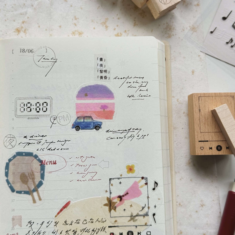 som x Jieyanow Atelier Rubber Stamp: Classical/Digital Clock