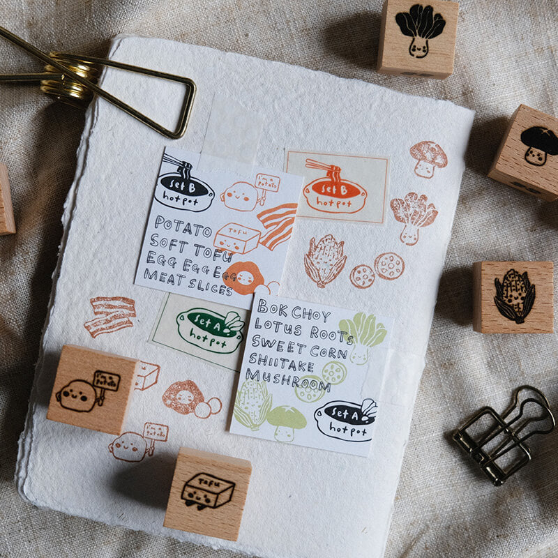 Hotpot Lover Rubber Stamp Set