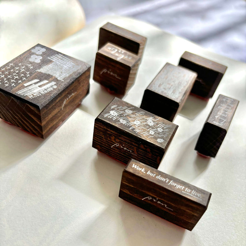Pion Rubber Stamp: night, night