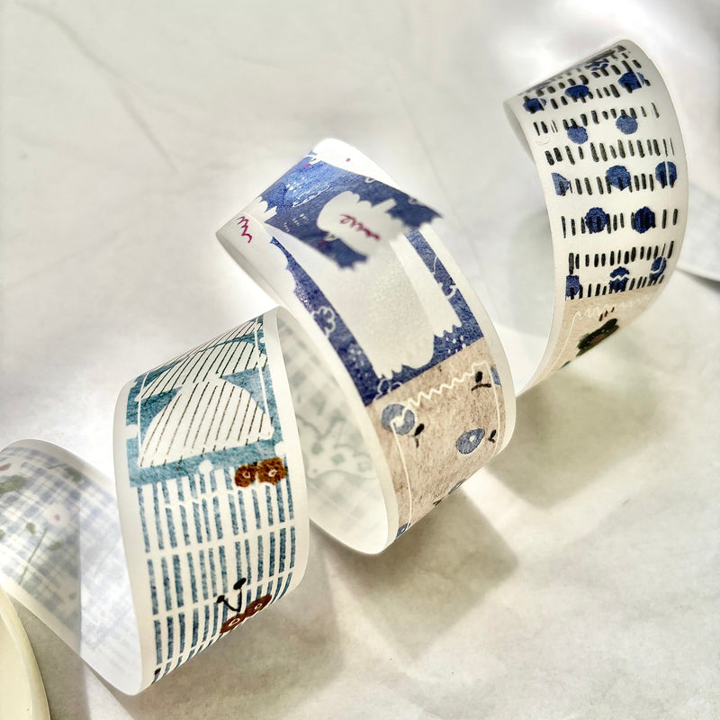 Pion Die-Cut Washi Sticker Roll: Ten Parts
