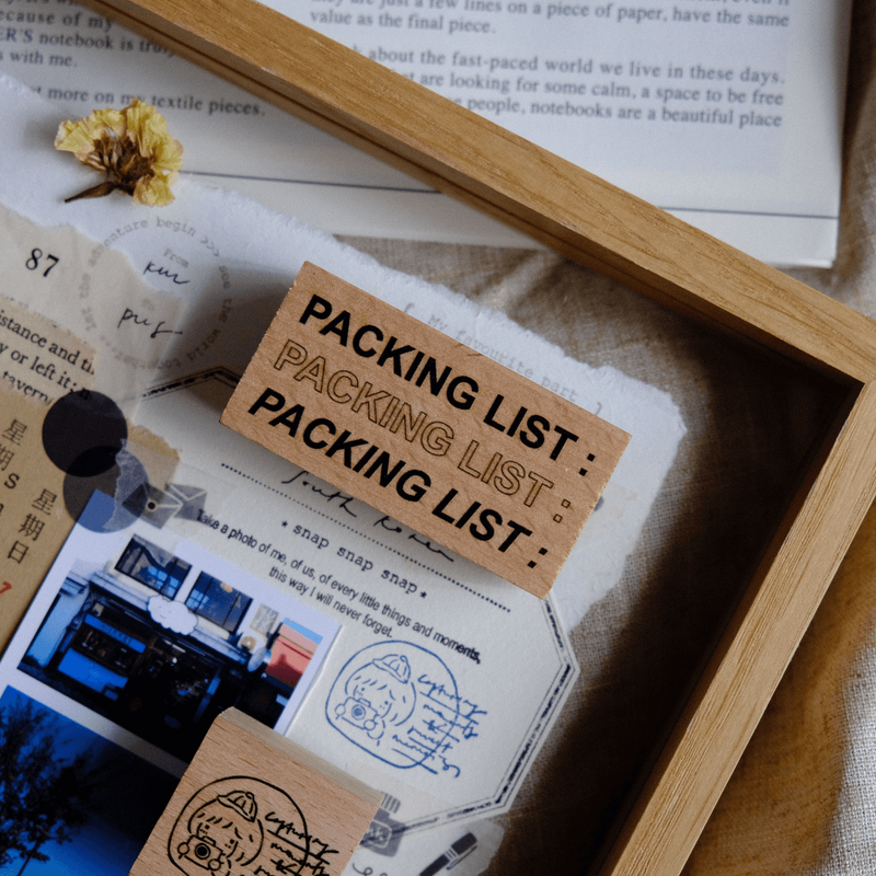 Travel Journaling Rubber Stamp Collection: Words