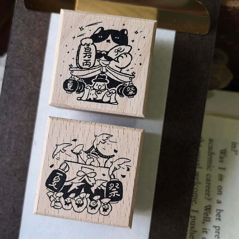 Yamadoro Rubber Stamp - Mountain Night Summer Festival