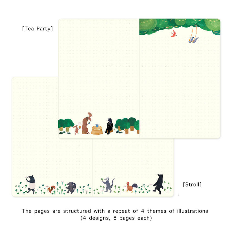 MD Yuru Log Notebook - Forest Animal