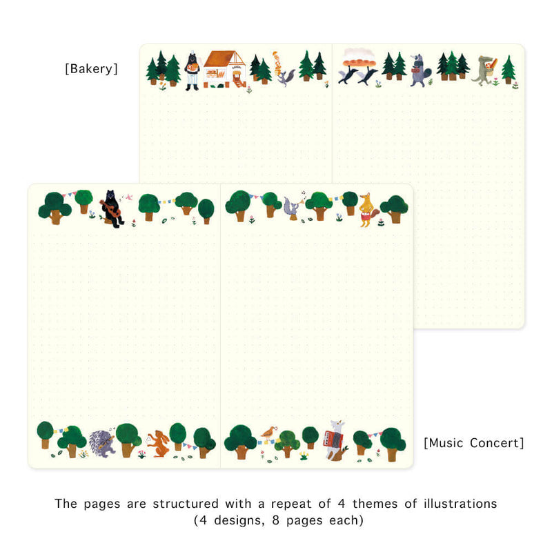 MD Yuru Log Notebook - Forest Animal