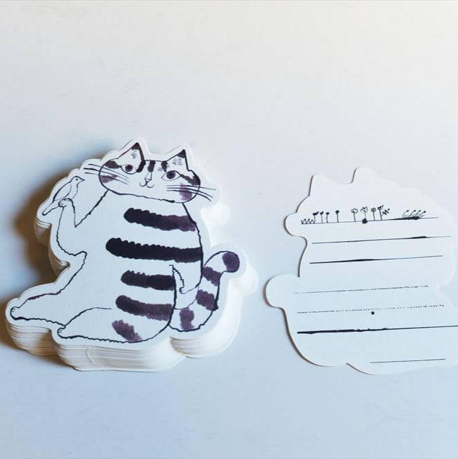 Classiky x Toranekobonbon Cat Die-Cut Cards