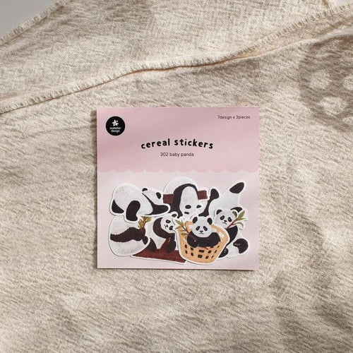 Suatelier Cereal Stickers - baby panda