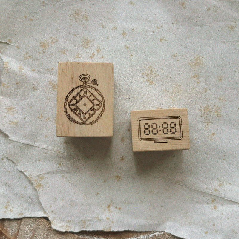 som x Jieyanow Atelier Rubber Stamp: Classical/Digital Clock