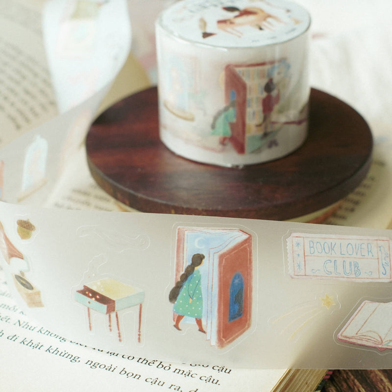 teayou Die-Cut PET Tape: The Enchanted Library