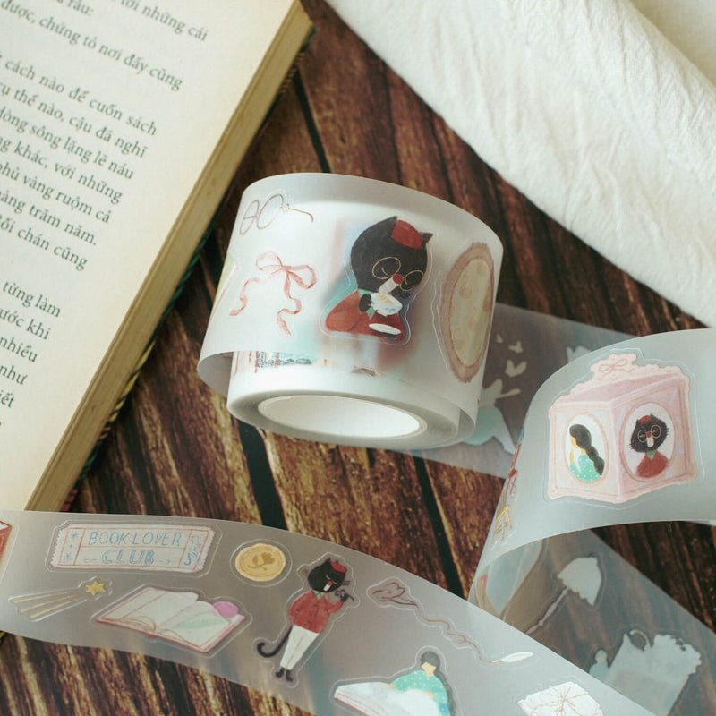 teayou Die-Cut PET Tape: The Enchanted Library