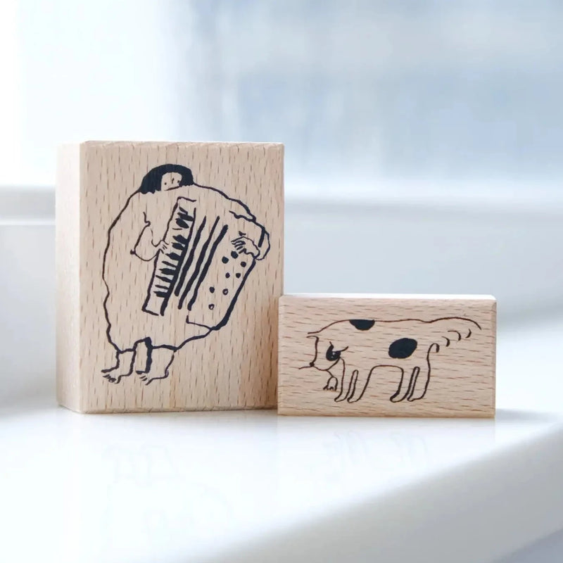dodolulu Rubber Stamp Set: The accordion and a dog