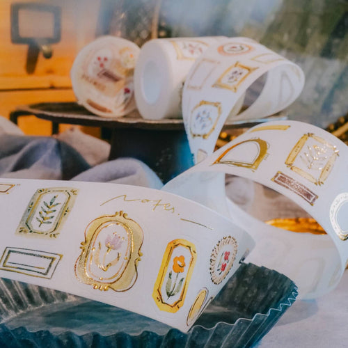 Meow Illustration Kiss-Cut Washi Tape - Frames