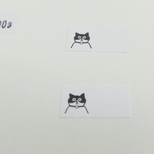 Panda Factory Price Tag Labels // Hachiwari Cat (Bicolour Cat)