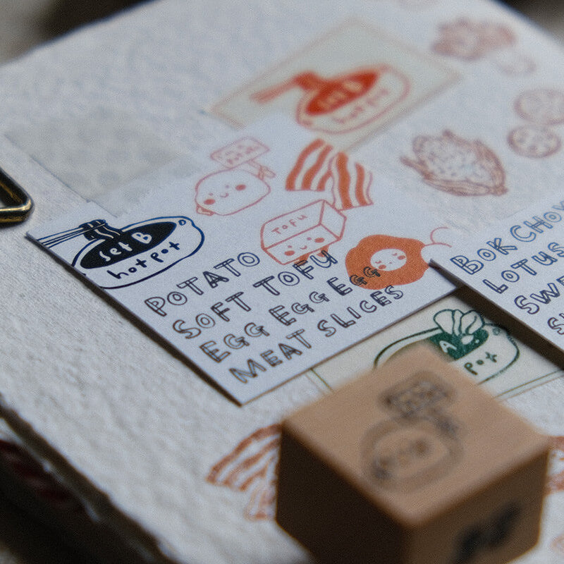 Hotpot Lover Rubber Stamp Set