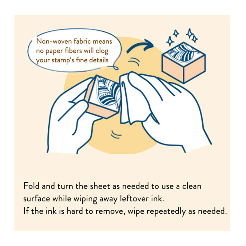 Shachihata Stamp Ink Cleansing Sheets