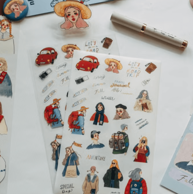 LDV PET + Washi Stickers Set: Let's go on a road trip