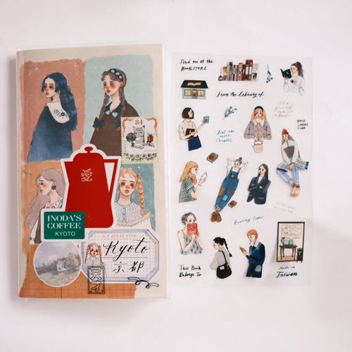 LDV PET + Washi Sticker Set: Life in a bookstore