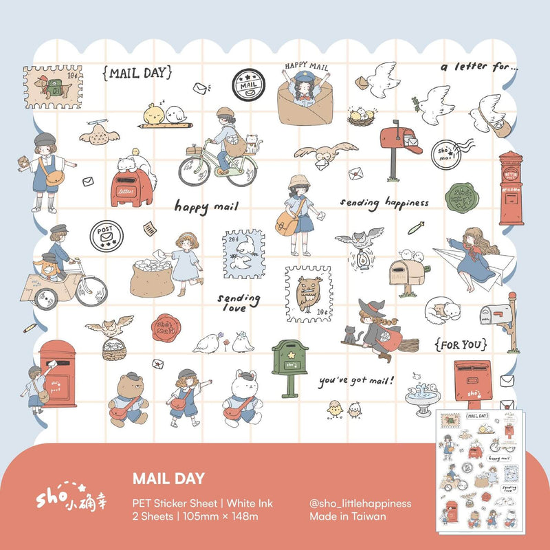 shō Little Happiness Sticker Sheets - Mail Day (2 sheets)