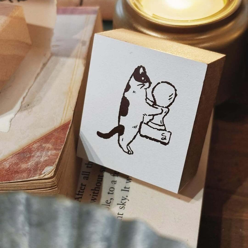 Yamadoro Rubber Stamp - Stamping Cat Maji