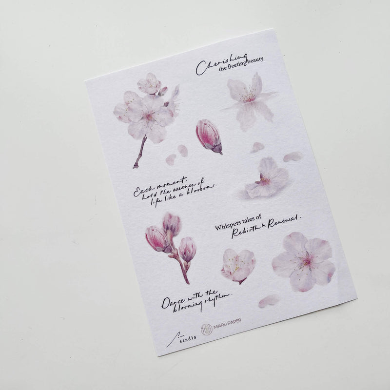 som x maru paper Sticker Sheet: Celebrate Every Phases of Flowers