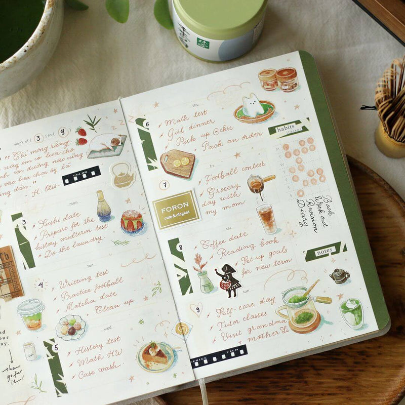 teayou Print-On Stickers - Matcha Garden