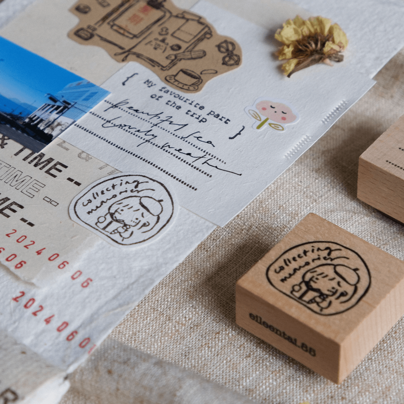 Travel Journaling Rubber Stamp Collection: Mini Girl