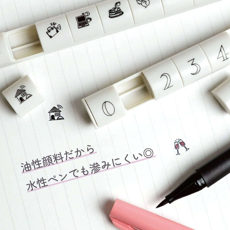 Shachihata nototo 10 Mini Stamp Set // Spending Log