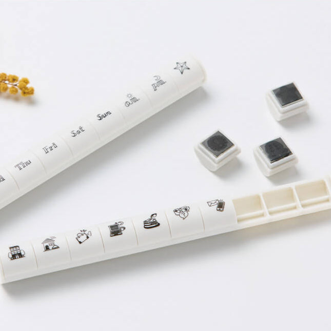 Shachihata nototo 10 Mini Stamp Set // Spending Log
