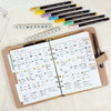 Shachihata nototo 10 Mini Stamp Set // Spending Log
