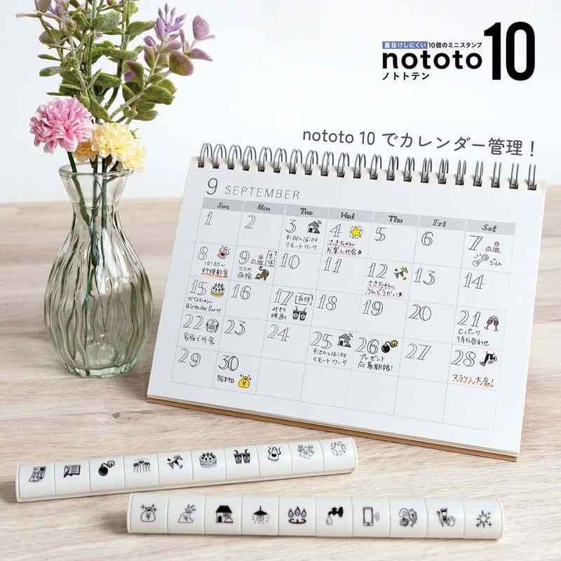 Shachihata nototo 10 Mini Stamp Set // Spending Log