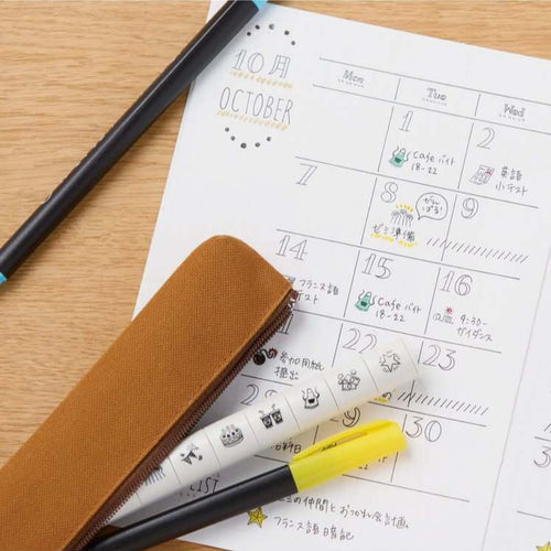Shachihata nototo 10 Mini Stamp Set // School Life