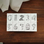 Yamadoro Rubber Stamp Set - Goodnight Number