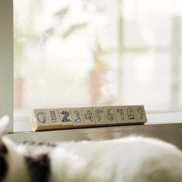 Yamadoro Rubber Stamp Set - Goodnight Number
