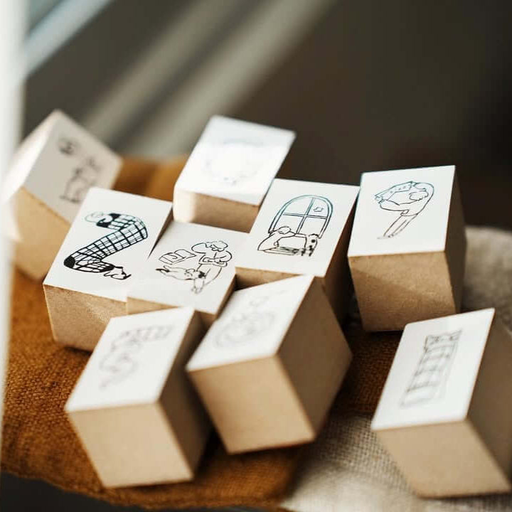 Yamadoro Rubber Stamp Set - Goodnight Number