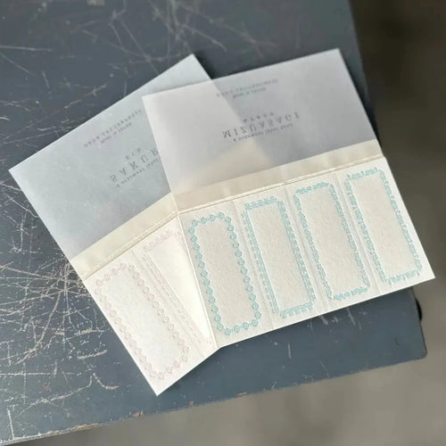 Oeda Letterpress 4 Ornament Label Book【Sakura・Mizuasagi】