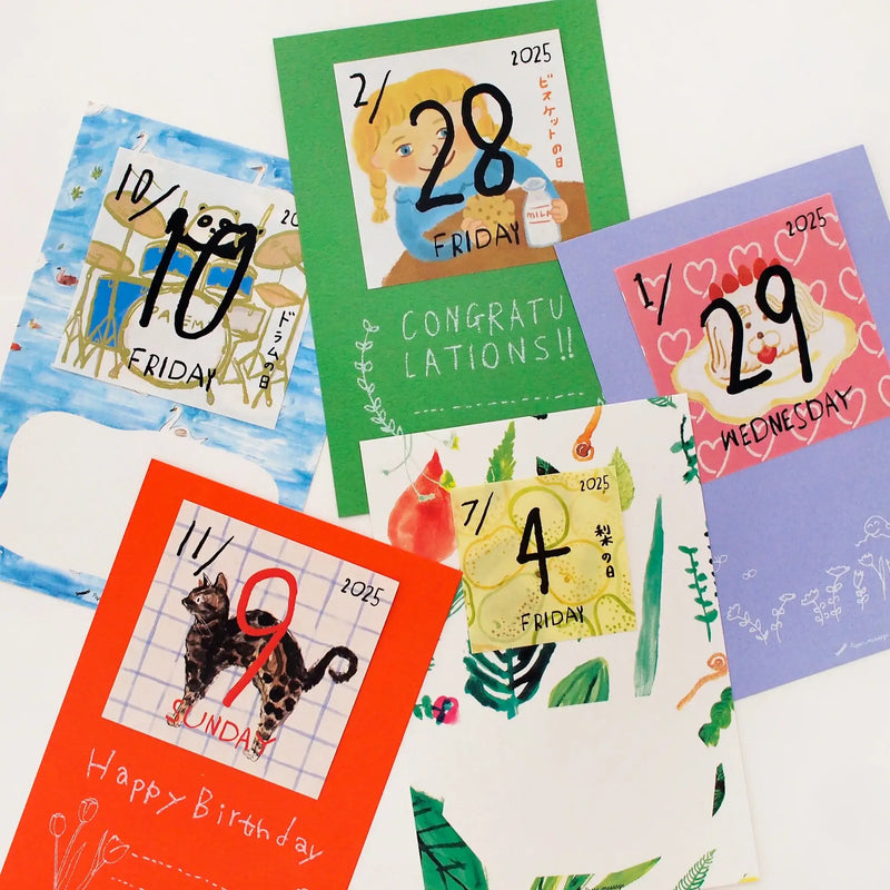 Paper Message Daily Mini Calendar 2025