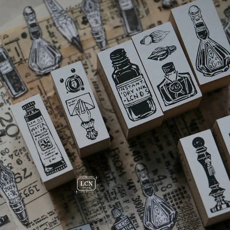 LCN Rubber Stamp Set - On the Desk