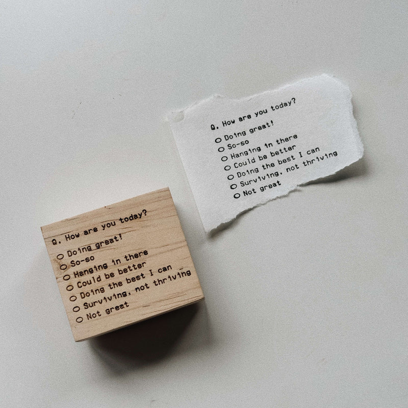 SOMe Phrase Rubber Stamp: here and there (III) Q & Rate