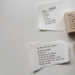 SOMe Phrase Rubber Stamp: here and there (III) Q & Rate