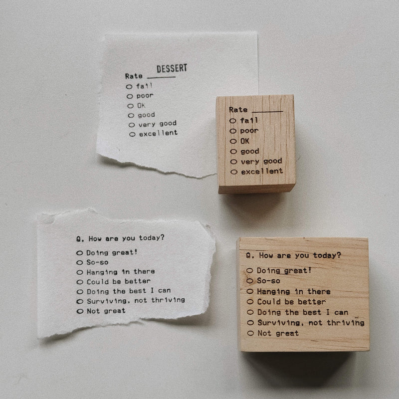 SOMe Phrase Rubber Stamp: here and there (III) Q & Rate