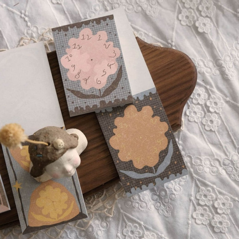 som x bighands Memo Pad: flower hourglass/flower clock